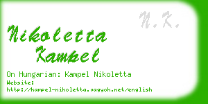 nikoletta kampel business card